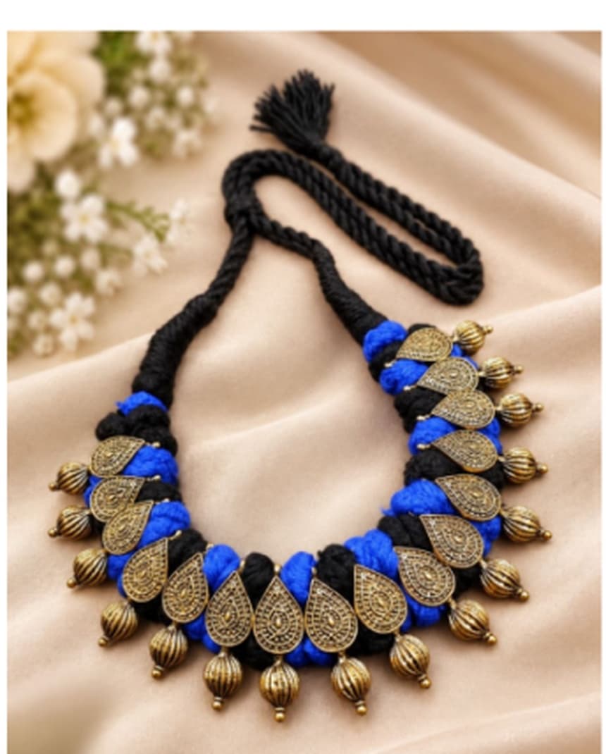 MY Fashion Unique Gold Plated Thread Necklace – Elegant Lightweight Jewelry for Women