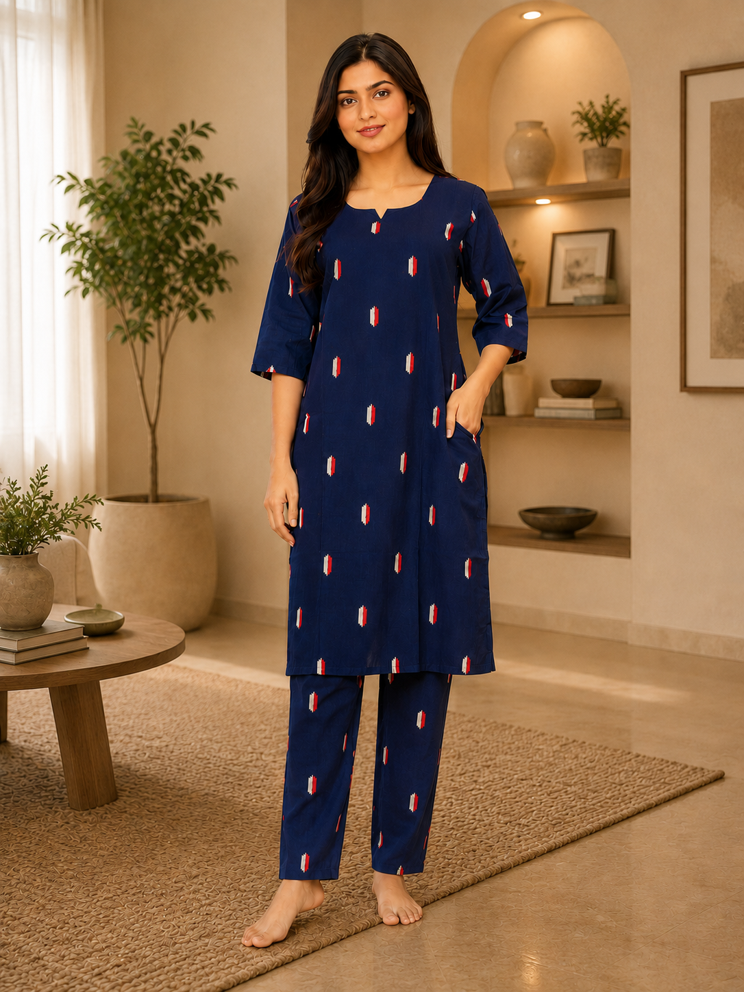 MY Fashion Premium Minimal Printed Kurti & Pant Set � DCVK-11