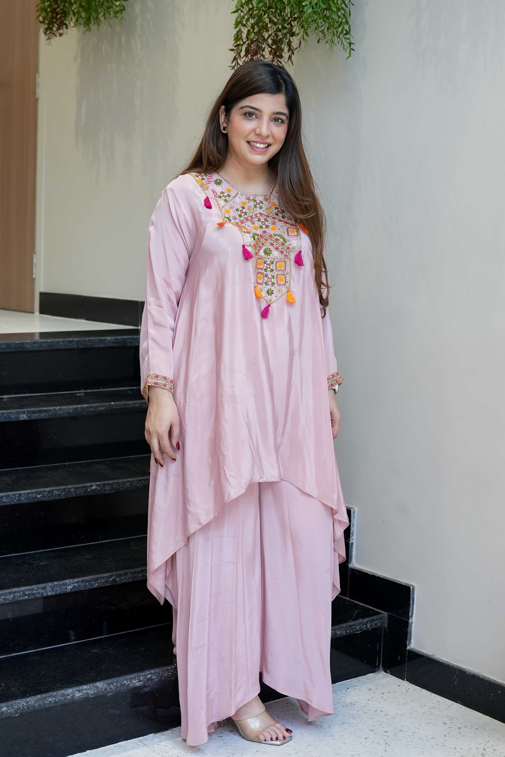 MY Fashion Premium Embroidered French Crepe Kurti & Pant Set � SK-URMILA