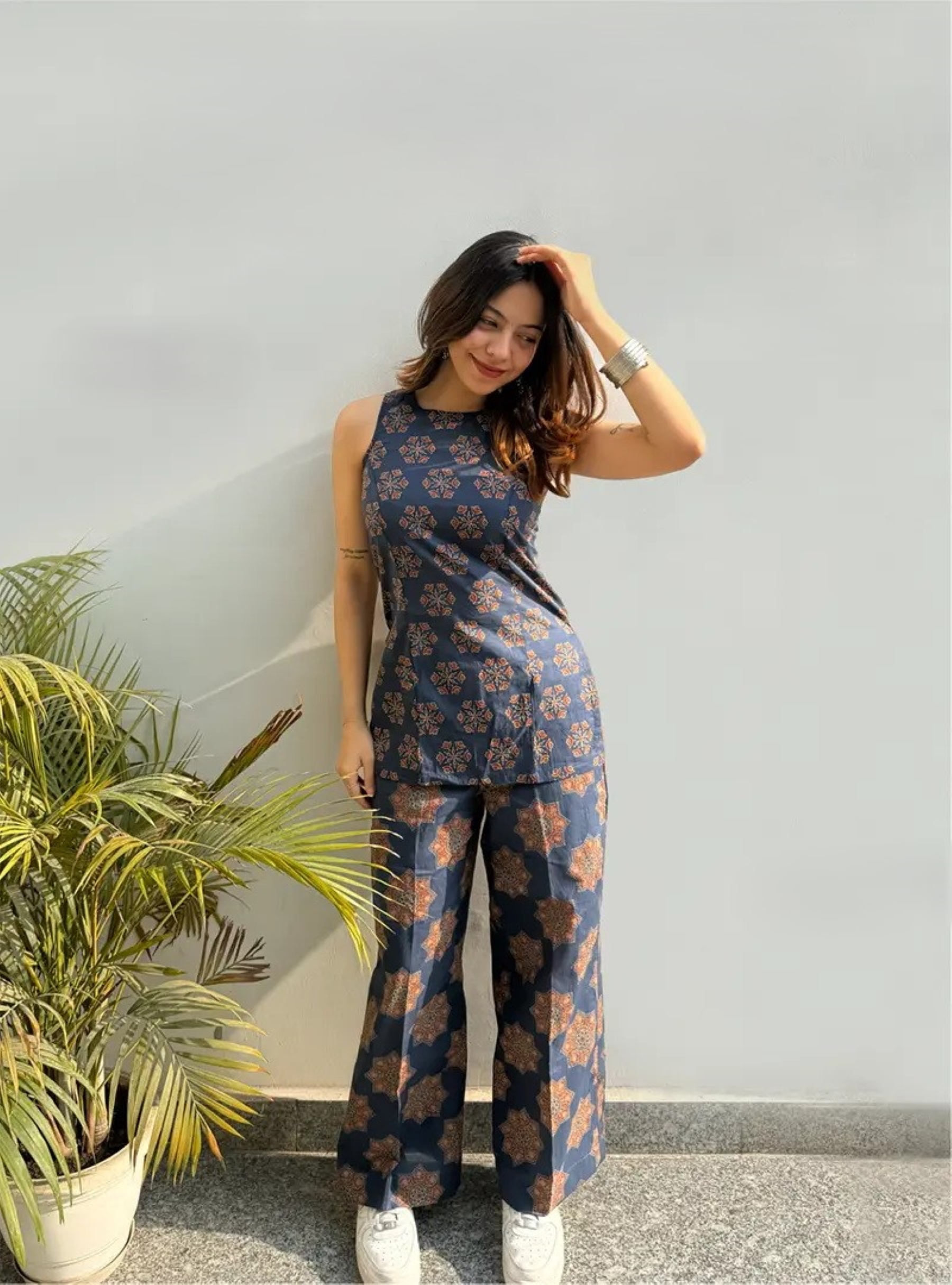 MY Fashion Premium Ajarakh Print Rayon Top & Pant Set � ST-DAYA