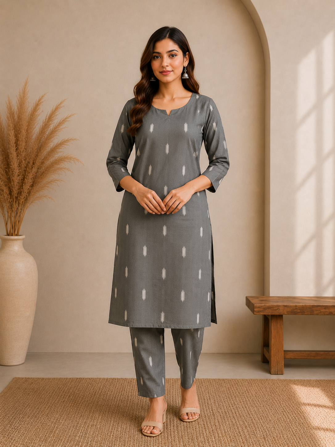 MY Fashion Premium Embroidered Kurti & Pant Set � DCVK-05