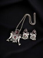 Bird Design Silver Replica Necklace Set