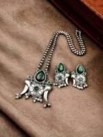 Bird Design Silver Replica Necklace Set