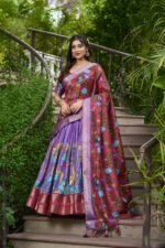 Helly Floral Tussar Silk Lehenga Set – Festive Wear by My Fashion - Image 5