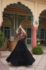Black Rayon Gown with Gamthi Kodi Work – My Fashion - Image 10