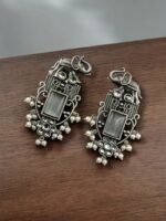 Antique Silver Plated Elephant Design Earrings – Elegance & Heritage by My Handicraft India - Image 2
