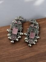Antique Silver Plated Elephant Design Earrings – Elegance & Heritage by My Handicraft India - Image 7