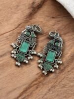 Antique Silver Plated Elephant Design Earrings – Elegance & Heritage by My Handicraft India - Image 4