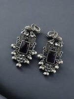 Antique Silver Plated Elephant Design Earrings – Elegance & Heritage by My Handicraft India - Image 3