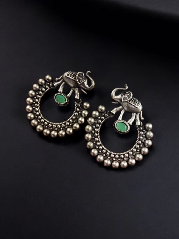 Bird-Stud-Earrings-14.jpeg Stunning Silver Replica Elephant Earrings - Best Partywear Dangler Studs | My Fashion - Image 5