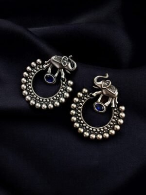 Silver Replica Elephant Earrings