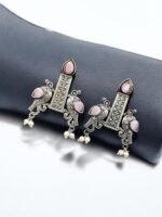 Graceful Bird Stud Earrings - Silver Replica & Stone Craft | My Handicraft India - Image 7
