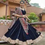 Navy Blue Embroidered Work Chaniya Choli