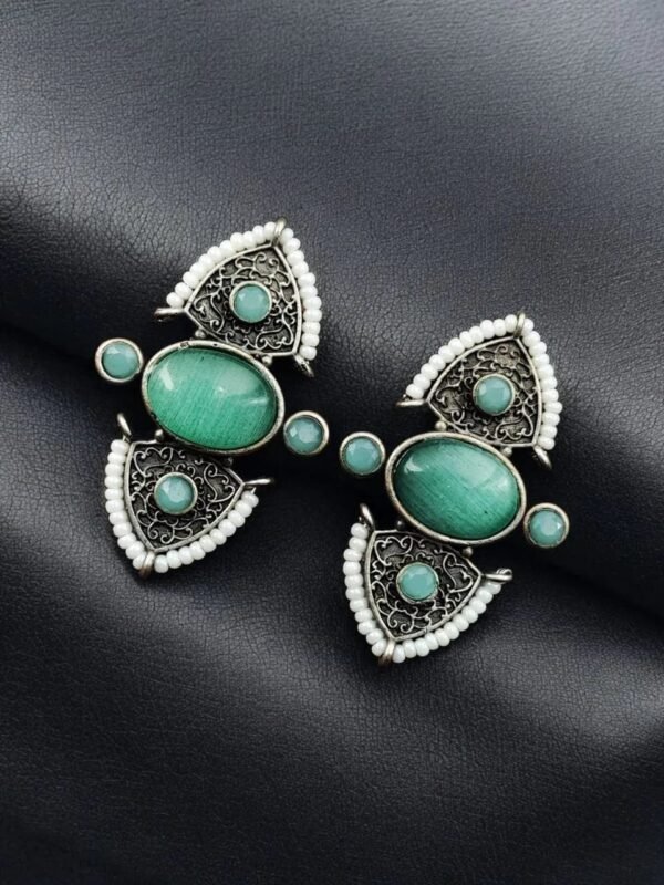 Traditional Stone Stud Earrings