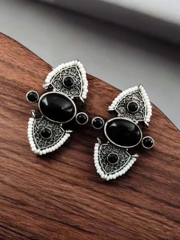 Timeless Traditional Stone Stud Earrings | Unique Antique Pearl Jewelry – My Fashion - Image 10