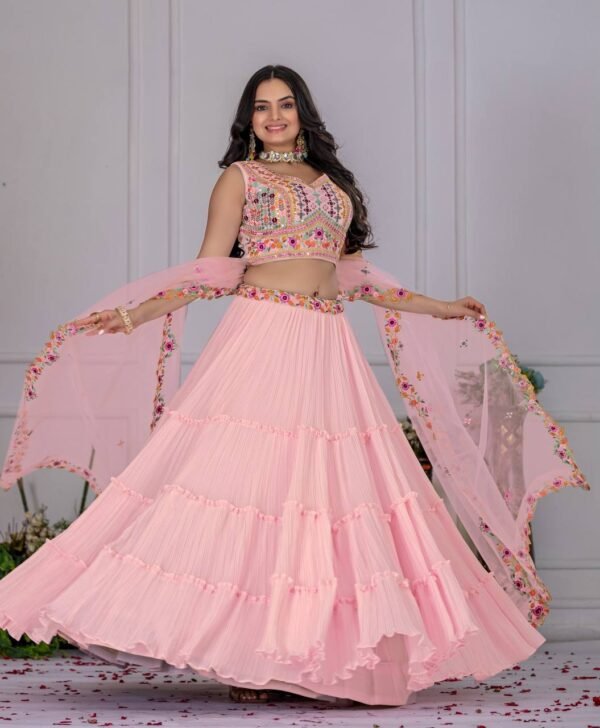 Embroidered Georgette Lehenga Set Embroidered Georgette Lehenga Set