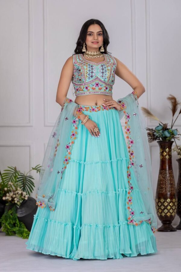 Embroidered Georgette Lehenga Set Embroidered Georgette Lehenga Set