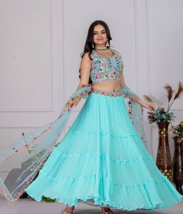 Embroidered Georgette Lehenga Set Embroidered Georgette Lehenga Set