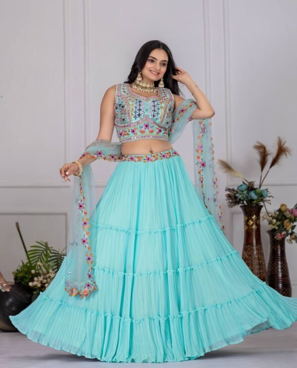 Embroidered Georgette Lehenga Set Embroidered Georgette Lehenga Set