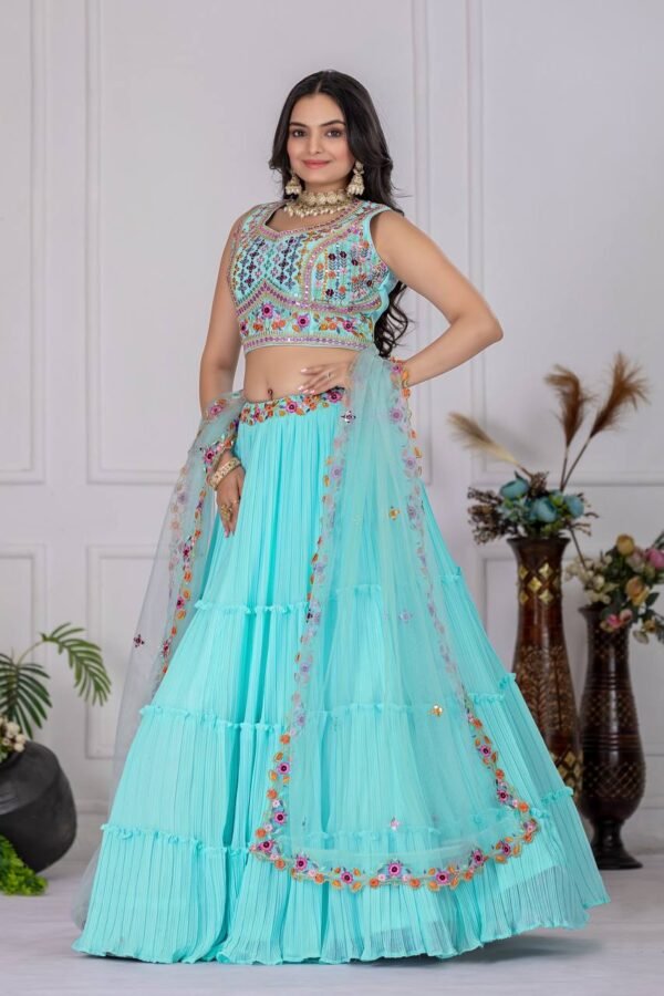 Embroidered Georgette Lehenga Set Embroidered Georgette Lehenga Set