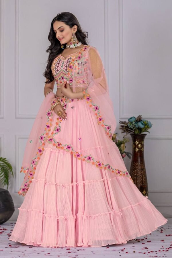 Embroidered Georgette Lehenga Set Embroidered Georgette Lehenga Set