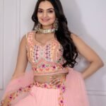 Embroidered Georgette Lehenga Set