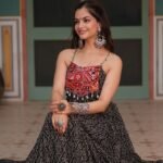 Bandhani Print Faux Georgette Gown