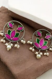 Handpainted Flower Stud Earrings