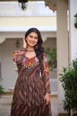Gamathi Mirror Work Bandhani Gown