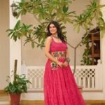 Stunning Navratri Gamathi Work Gown