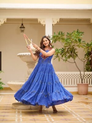 Navratri Gamathi Work Gown