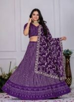 Fox Georgette Embroidered Lehenga