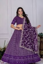 Fox Georgette Embroidered Lehenga