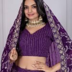 Fox Georgette Embroidered Lehenga Set