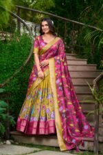Helly Floral Tussar Silk Lehenga Set – Festive Wear by My Fashion - Image 3