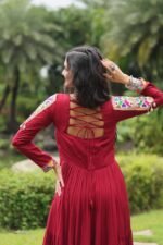 Maroon Partywear Gown