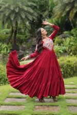 Maroon Partywear Gown