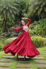 Maroon Partywear Gown