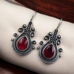 Silver Replica Peacock Studs – Monalisa Hook Earrings for Royal Elegance | My Fashion - Image 5
