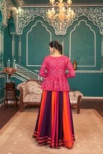 Multi Color Jacket Style Lehenga Set