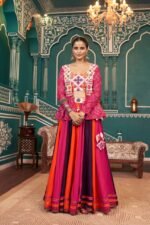 Multi Color Jacket Style Lehenga Set