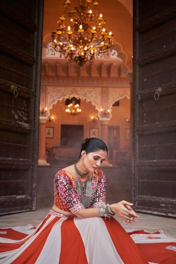 Multi-Color-Lehenga-Choli-13.jpg Elegant Multi Color Lehenga Choli Gamthi Embroidery With Mirror Work - Image 4