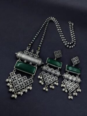 Antique Touch Silver Replica Pendant Set