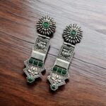 New Elegant Oxidized Silver Replica Earrings | Handcrafted Lightweight Studs – My Fashion - Image 6