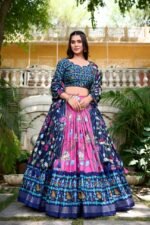 Nandani Floral Tussar Silk Lehenga Set – Traditional Festive Lehenga by My Fashion - Image 2