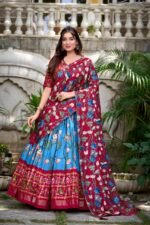 Nandani Floral Tussar Silk Lehenga Set – Traditional Festive Lehenga by My Fashion - Image 5