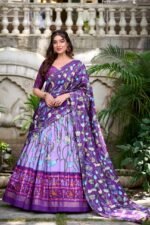 Nandani Floral Tussar Silk Lehenga Set – Traditional Festive Lehenga by My Fashion - Image 4