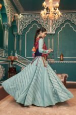 Pista Green Jacket Style Lehenga Set