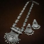 Silver Replica Long Haram Necklace Set