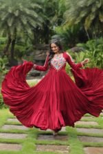 Maroon Partywear Gown